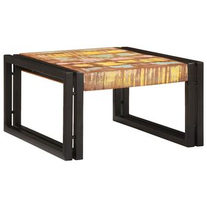 vidaXL Badregal f&uuml;r Mehrfarbig 60 x 50 x 23 cm Massives Altholz