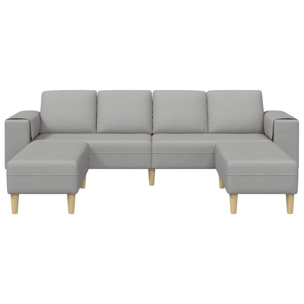 vidaXL Sofa Set Wolkengrau Stoff