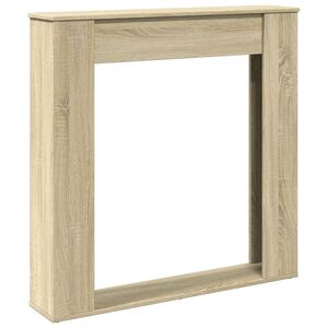 vidaXL Kaminumrandung Sonoma-Eiche 100x20x100 cm Holzwerkstoff