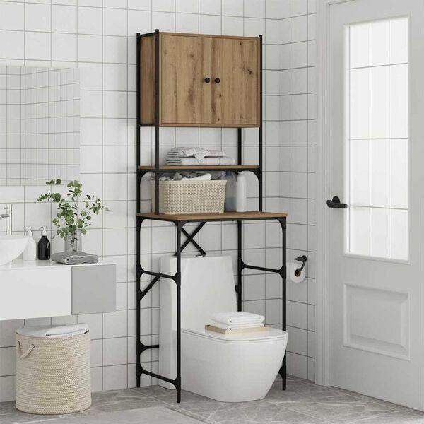 vidaXL Waschmaschinen-Schrank Artisan-Eiche 68 x 48,5 x 194 cm