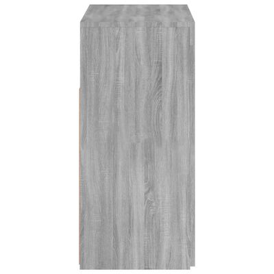 vidaXL Sideboard mit LED-Beleuchtung Grau Sonoma 80x35x75 cm