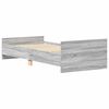 vidaXL Bettgestell Grau Sonoma 100x200 cm Holzwerkstoff