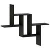 vidaXL Wandregal Schwarz Eichen-Optik 87 x 17 x 75 cm Holzwerkstoff