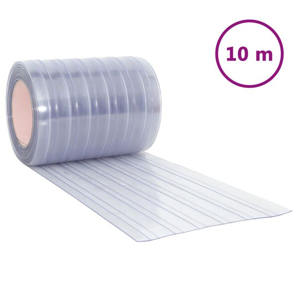 vidaXL T&uuml;rvorhang Transparent 300x2,6 mm 10 m PVC