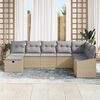 vidaXL Gartensofa-set mit Kissen mit Speicher 8 pcs Poly-Rattan