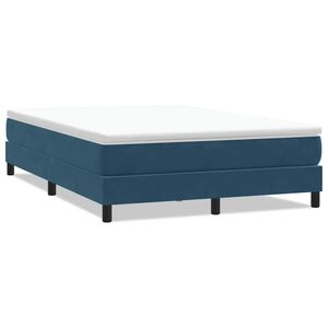 vidaXL Boxspringbett ohne Matratze Dunkelblau 160x210 cm Samt