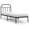 vidaXL Bettgestell mit Kopfteil Metall Schwarz 75x190 cm