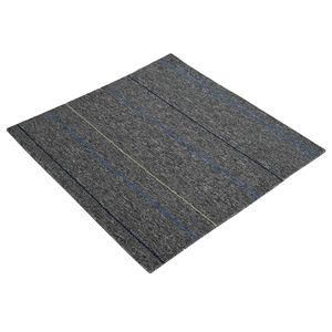 vidaXL Teppichfliese Mittelgrau mit Streifen 50 x 50 cm 36 stk.