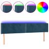 vidaXL LED Kopfteil Dunkelblau 203x16x78/88 cm Samt