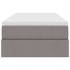 vidaXL Aufbewahrungsbett mit Matratze Taupe 90 x 190 cm Polyester
