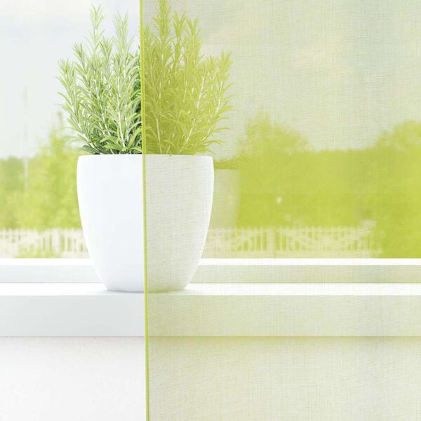 vidaXL Voile Vorh&auml;nge mit Lasche 2 Stk. Apfelgr&uuml;n