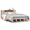 vidaXL Massivholzbett mit Regal ohne Matratze 160x200 cm Massivholz