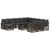 vidaXL Gartensofa-set 13 stk. Grau und Dunkelgrau 100 x 55 x 73 cm