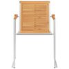 vidaXL Gartenstühle mit Kissen 2 Stk. Massivholz Teak und Stahl