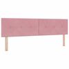 vidaXL Boxspringbett mit Matratze mit Kopfteil Rosa 200 x 180 cm Samt