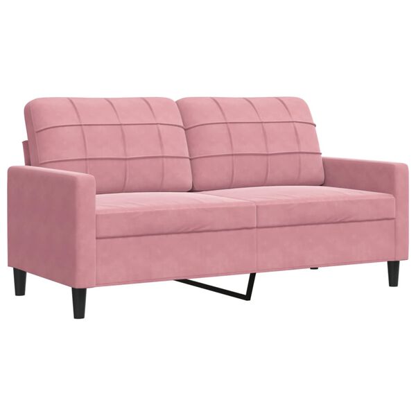 vidaXL 2-Sitzer-Sofa Rosa 140 cm Samt