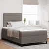 vidaXL Boxspringbett mit Matratze Taupe 120 x 190 cm Stoff