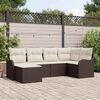 vidaXL Gartensofa-set Braun Poly-Rattan