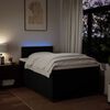 vidaXL Boxspringbett mit Matratze Schwarz 120x190 cm Stoff