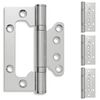 vidaXL Scharnier 4 stk. 100 x 75 x 13 mm Silber Stahl