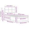 vidaXL Bettgestell mit gepolstertem Kopfteil Hellgrau 90 x 190 cm