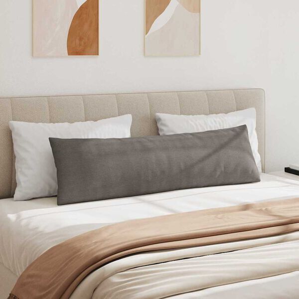vidaXL Sofakissen 2 St&uuml;ck Hellgrau 145 x 40 cm Cordstoff