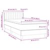 vidaXL Boxspringbett mit Matratze Rosa 80x220 cm Samt