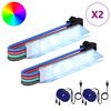 vidaXL LED Streifen 2 pcs Schwarz und Mehrfarbig 1745 mm