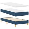 vidaXL LED Boxspringbett mit LED-Lichtleisten Blau 80 x 200 cm Stoff