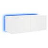 vidaXL TV-Wandschrank mit LED-Leuchten Wei&szlig; 80x35x31 cm