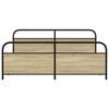 vidaXL Metallbett ohne Matratze Sonoma-Eiche 183x213 cm