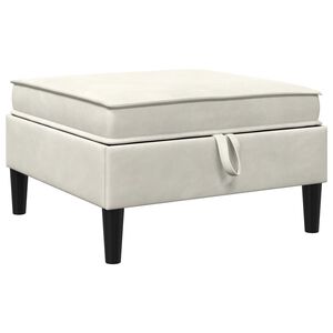 vidaXL Sofa-Hocker mit Stauraum Creme Samt