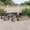 vidaXL Gartensofa-set 13 pcs Grau Poly-Rattan