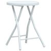 vidaXL Klappbare Garten-Hocker 4 Stk. Wei&szlig; HDPE Rattanoptik
