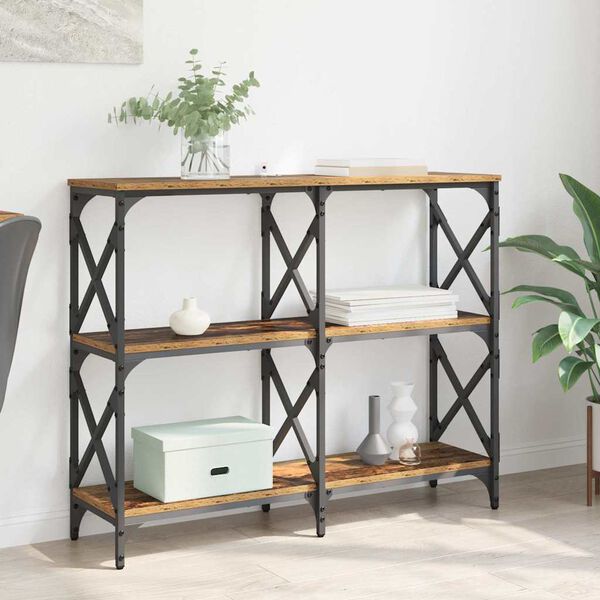 vidaXL Konsolentisch Altholz 100 x 28 x 80,5 cm Holzwerkstoff