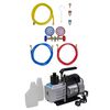 vidaXL Vakuumpumpe mit 2-Wege-Verteiler-Manometer Set f&uuml;r Klimaanlagen