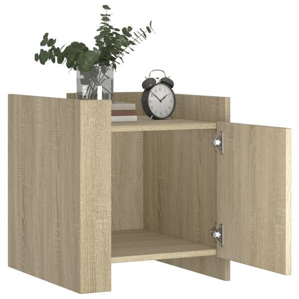 vidaXL Nachttisch Sonoma-Eiche 45x50x50 cm Holzwerkstoff