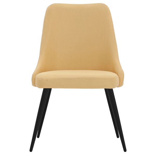 vidaXL Esszimmerst&uuml;hle 2 Stk. Gelb Stoff