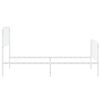 vidaXL Bettgestell mit Kopf- und Fußteil Metall Weiß 107x203 cm