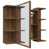 vidaXL Bad-Spiegelschrank Braun Eiche-Optik 80x20,5x64cm Holzwerkstoff