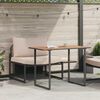 vidaXL Garten Essgruppe 2 pcs Taupe Stahl
