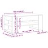 vidaXL Couchtisch Altholz 102 x 55 x 45 cm Holzwerkstoff
