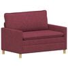 vidaXL Sofa Weinrot Stoff