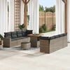 vidaXL Garten-Sofa-Set 11 pcs Grau Poly-Rattan