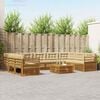 vidaXL Outdoor-Sofagarnitur 10 pcs Natur und Beige Massivholz Akazie