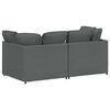 vidaXL Modulares Sofa mit Kissen Stoff Dunkelgrau