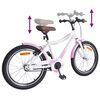 vidaXL Kinderfahrrad 18 Zoll f&uuml;r 5-7 Jahre alt Hellrosa