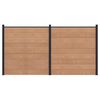 vidaXL Zaunelement 2 pcs WPC und Aluminium Braun