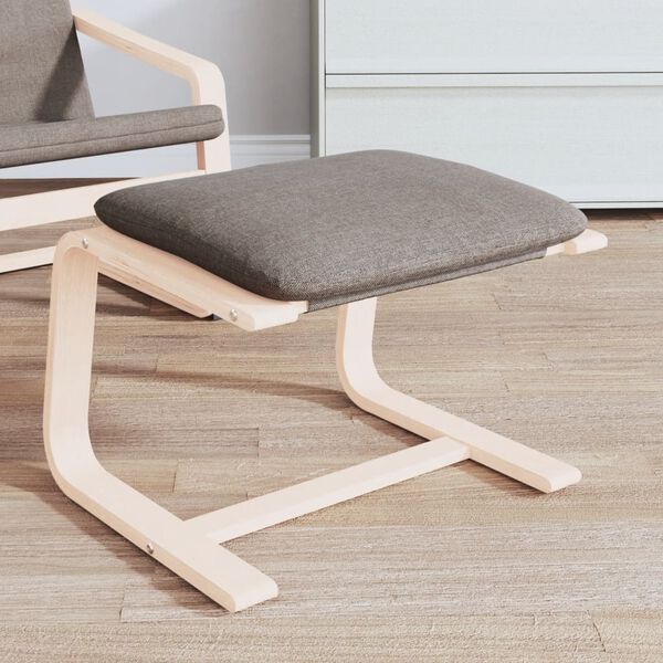 vidaXL Fu&szlig;hocker Taupe 51x41x40 cm Stoff