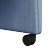vidaXL Esszimmerst&uuml;hle mit Rollen 2 pcs Blau 57 x 66 x 94 cm Cordstoff